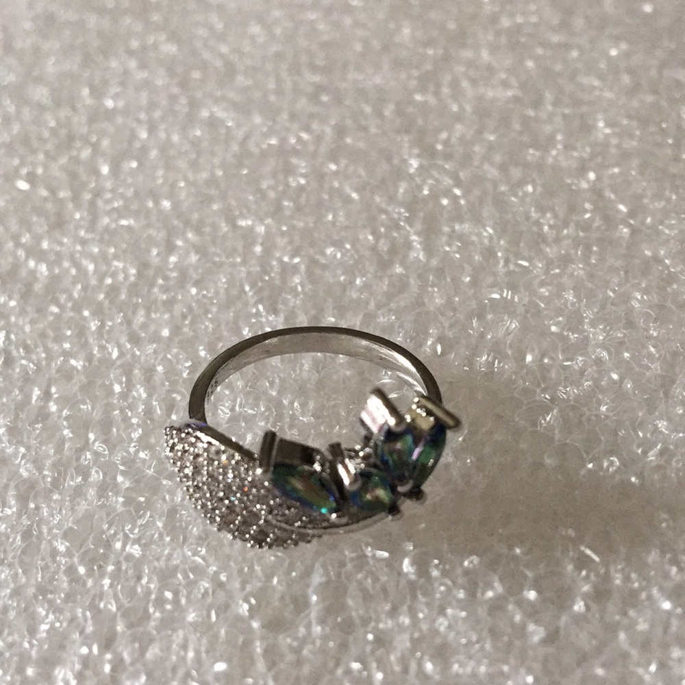 925 mystic topaz ring